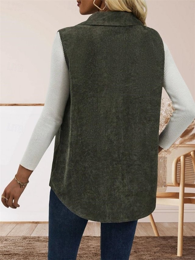 Stylish Regular Fit Solid Sleeveless Outdoor Vest - Image 2