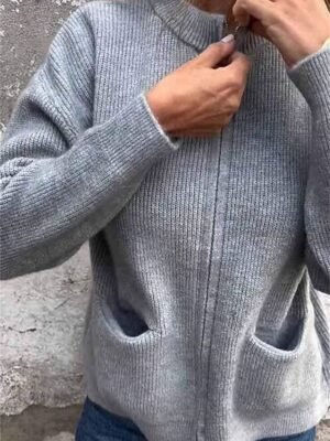 Stylish Regular Fit Solid Stand Collar Long Sleeve Short Coat - Image 3