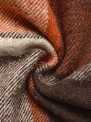 Stylish Regular Fit Stripes and Plaid Long Sleeve Regular Jacket - Image 3