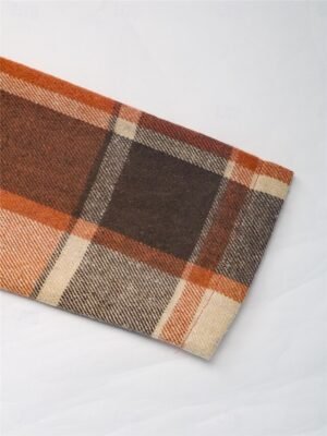 Stylish Regular Fit Stripes and Plaid Long Sleeve Regular Jacket - Image 8