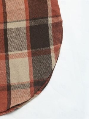 Stylish Regular Fit Stripes and Plaid Sleeveless Long Vest - Image 10
