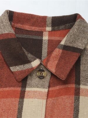 Stylish Regular Fit Stripes and Plaid Sleeveless Long Vest - Image 8