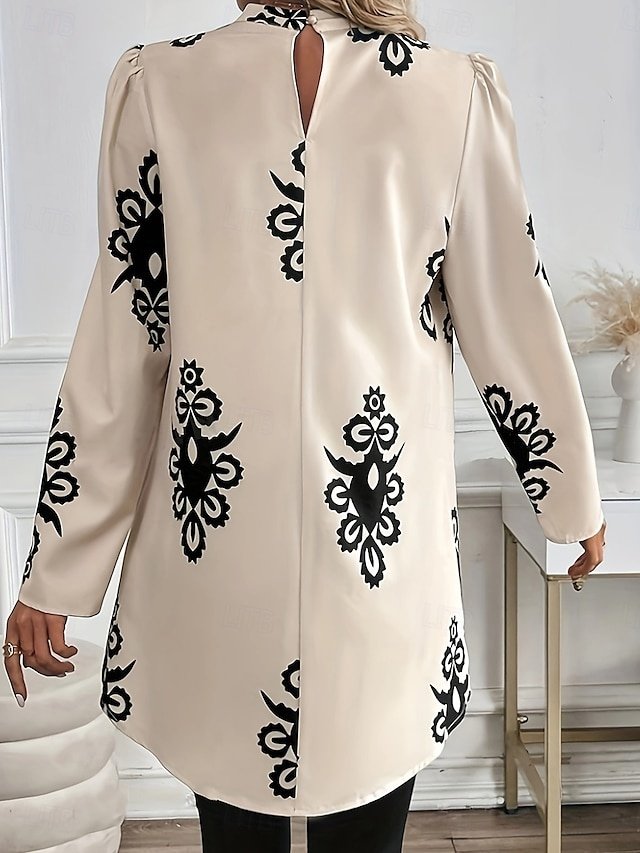 Stylish Regular Graphic Crew Neck Long Sleeve Top - Image 2