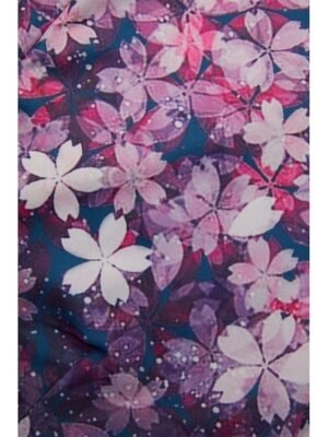 Stylish Ruched Floral V Neck Short Sleeve Midi Dress - Image 11