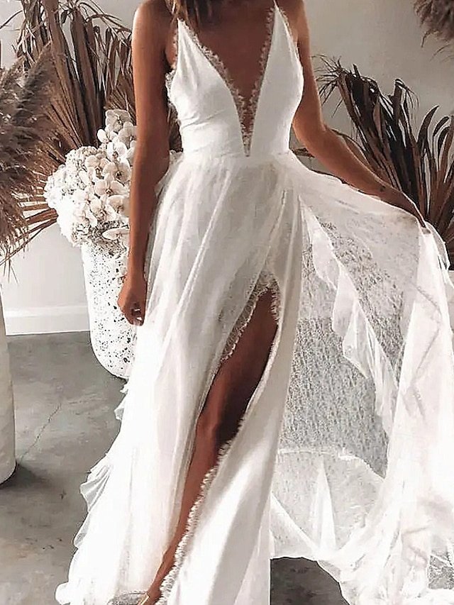 Stylish Sexy Regular Fit Plain V Neck Sleeveless Maxi Dress - Image 1