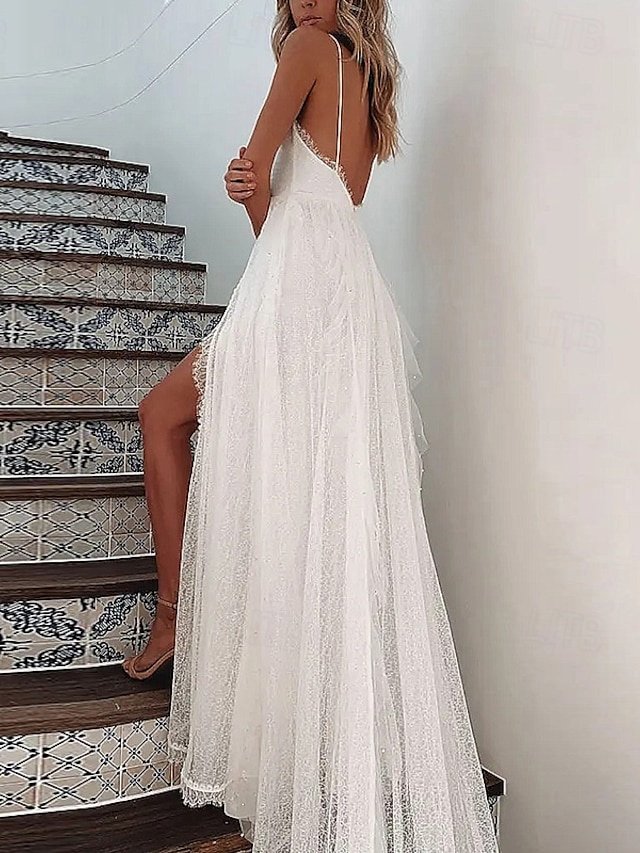 Stylish Sexy Regular Fit Plain V Neck Sleeveless Maxi Dress - Image 4