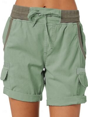 Summer Loose Plain High Waist Short Shorts - Image 4