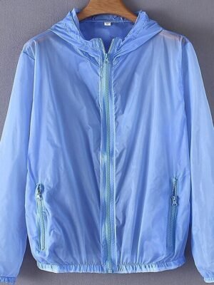 Summer Regular Fit Windproof Full Zip Long Sleeve Cycling Jacket - Image 7