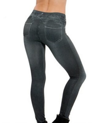 Summer Slim High Waist Full Length Black Trousers - Image 11