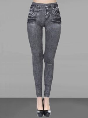 Summer Slim High Waist Full Length Black Trousers - Image 2