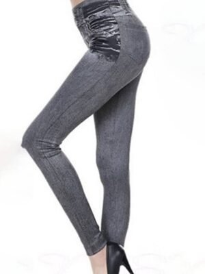 Summer Slim High Waist Full Length Black Trousers - Image 9