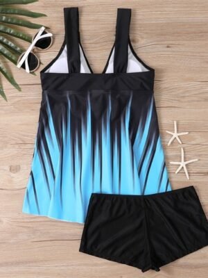 Summer Stretchy Quick Dry Deep V Sleeveless Tankini - Image 10