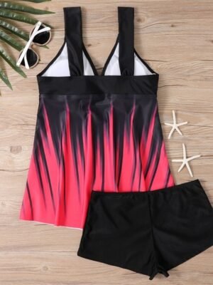 Summer Stretchy Quick Dry Deep V Sleeveless Tankini - Image 7