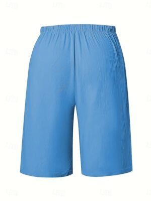Vacation Basic Plain High Waist Knee Length Chinos - Image 25