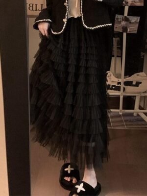 Vacation Casual Solid Trumpet Maxi Skirt - Image 8