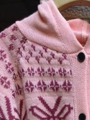 Vacation Regular Geometric Hooded Long Sleeve Knit Cardigan - Image 5