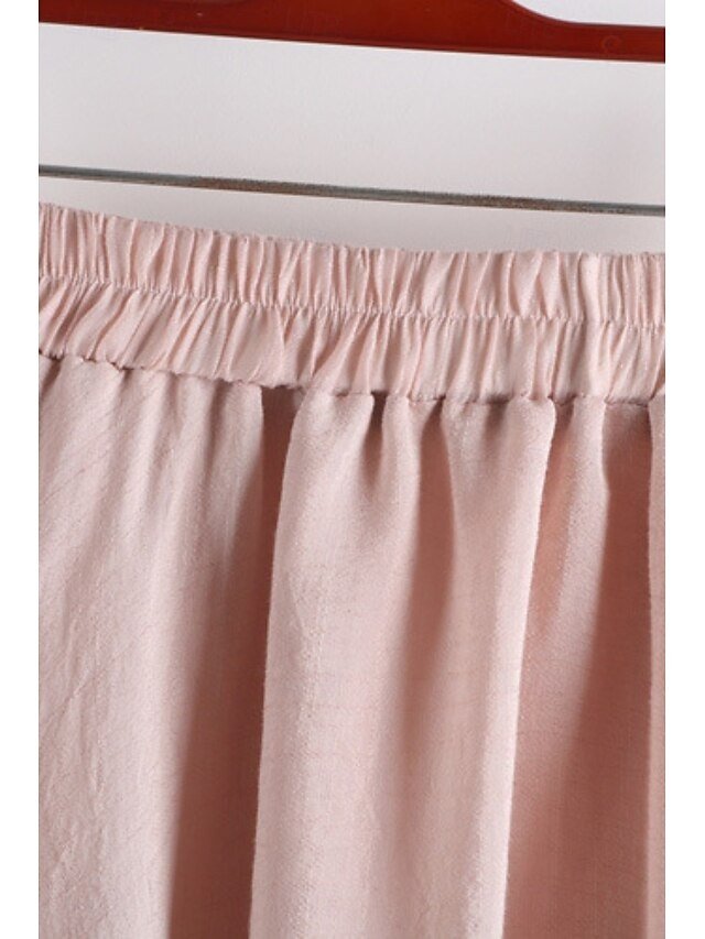 Vacation Swing Plain Ruched Mid Rise Maxi Skirt - Image 2