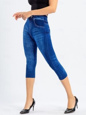 Vacation Vintage Ethnic High Waist 3D Print Calf-Length Leggings - Image 7