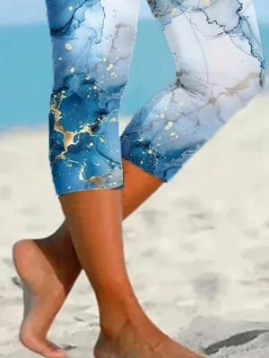 Vacation Vintage Ethnic High Waist Calf-Length Leggings - Image 3