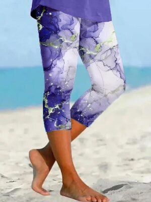 Vacation Vintage Ethnic High Waist Calf-Length Leggings - Image 4
