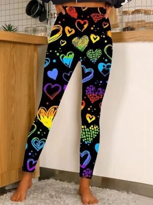Valentine Skinny Graphic Ankle-Length Leggings - Image 4