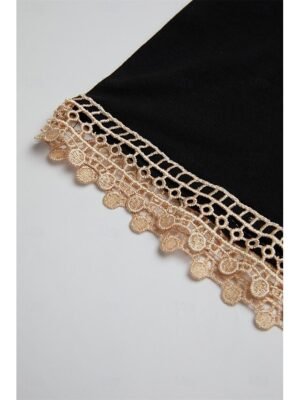 Versatile Comfortable Solid V-Neck Short Sleeve Knee-Length Dress - Image 9