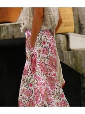 Vintage Baggy Floral High Waist Full Length Pants - Image 2