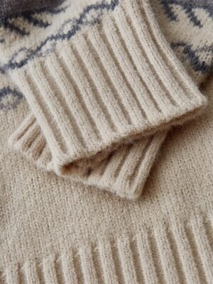 Vintage Casual Soft Geometric V Neck Long Sleeve Regular Jumper - Image 5