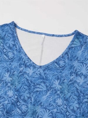 Vintage Ethnic Floral V Neck Long Sleeve Maxi Dress - Image 6
