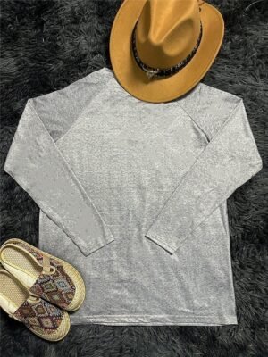 Vintage Ethnic Regular Crew Neck Long Sleeve Tee - Image 12