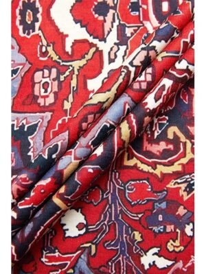 Vintage Ethnic Regular Floral V Neck 3/4 Sleeve Henley Shirt - Image 19