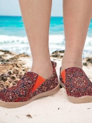 Vintage Ethnic Regular Floral V Neck 3/4 Sleeve Henley Shirt - Image 24