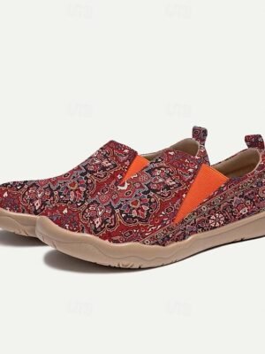 Vintage Ethnic Regular Floral V Neck 3/4 Sleeve Henley Shirt - Image 27