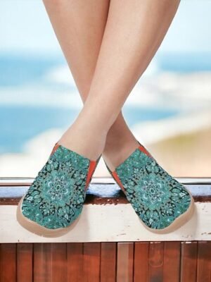 Vintage Ethnic Regular Floral V Neck 3/4 Sleeve Henley Shirt - Image 33