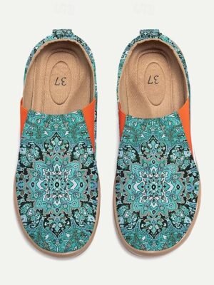 Vintage Ethnic Regular Floral V Neck 3/4 Sleeve Henley Shirt - Image 35