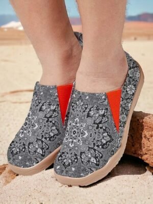 Vintage Ethnic Regular Floral V Neck 3/4 Sleeve Henley Shirt - Image 39