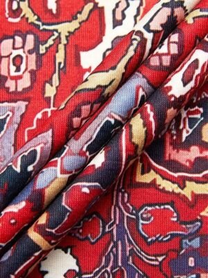 Vintage Ethnic Regular Floral V Neck 3/4 Sleeve Henley Shirt - Image 9