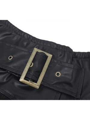 Vintage Gothic Asymmetric Ruffle Maxi Skirt - Image 6