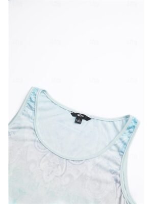 Vintage Loose Floral Crew Neck Sleeveless Mini Sundress - Image 11