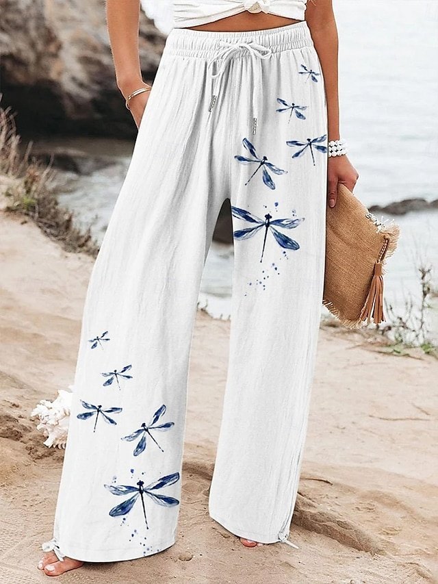 Vintage Loose Graphic Drawstring Full Length Pants - Image 1