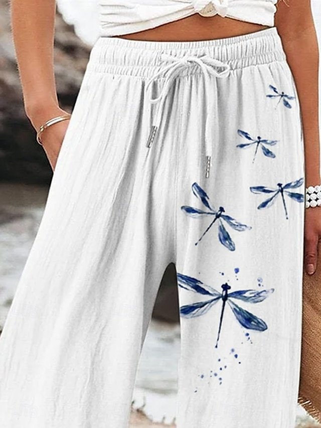 Vintage Loose Graphic Drawstring Full Length Pants - Image 2