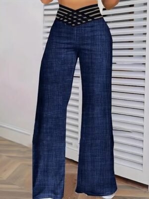 Vintage Loose Solid High Waist Full Length Chinos - Image 2