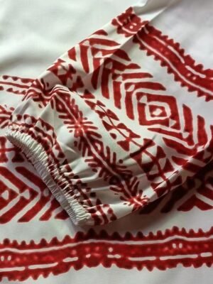 Vintage Plus Size Graphic Standing Collar Long Sleeve Long Blouse - Image 10