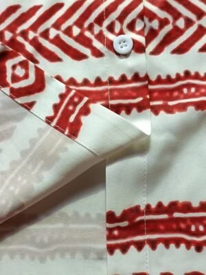 Vintage Plus Size Graphic Standing Collar Long Sleeve Long Blouse - Image 8