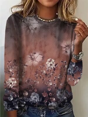 Vintage Regular Butterfly Graphic Round Neck Short Sleeve Tee - Image 20