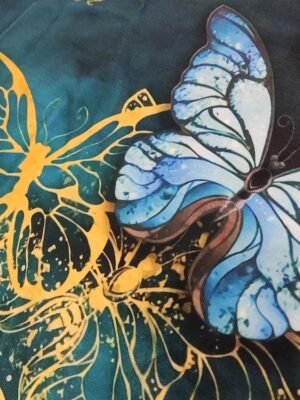 Vintage Regular Butterfly Graphic Round Neck Short Sleeve Tee - Image 8