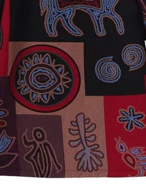 Vintage Regular Fit Animal Hooded Long Sleeve Fleece Jacket - Image 4