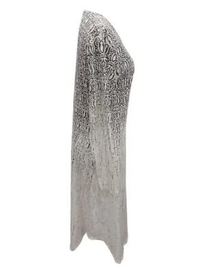 Vintage Regular Fit Ethnic Crew Neck Long Sleeve Maxi Dress - Image 3