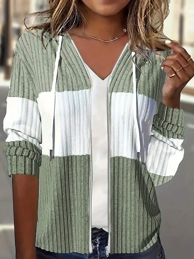 Vintage Regular Fit Patchwork Hooded Long Sleeve Jacket - Image 1