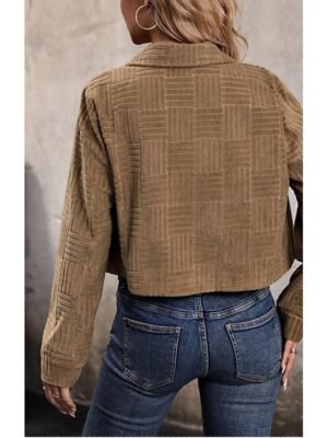 Vintage Regular Fit Solid Colour Long Sleeve Jacket - Image 2